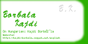 borbala kajdi business card